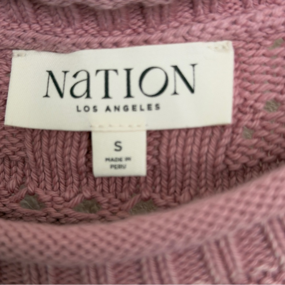 Nation LTD Lina Pointelle Top In Lilac - S - Picture 7 of 8